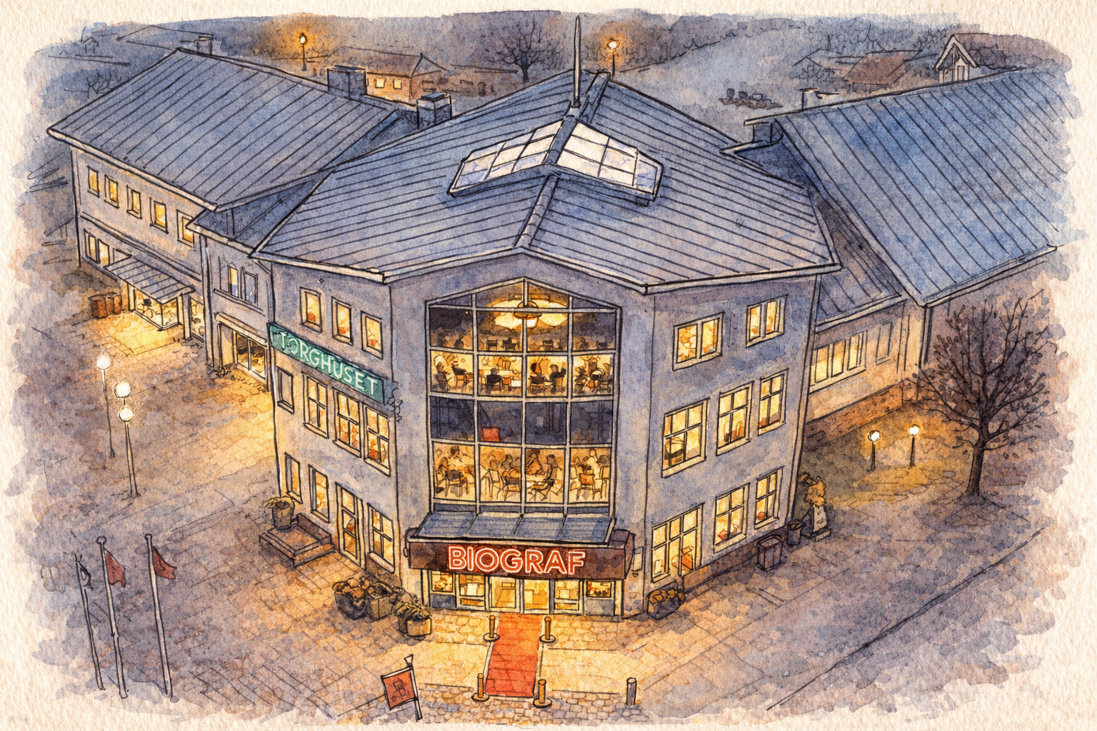 Illustration över Torghuset